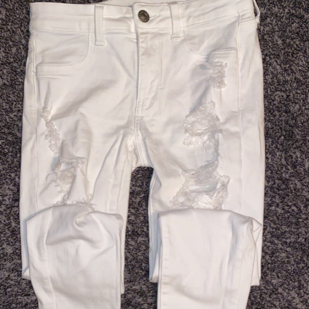 white american eagle jeans